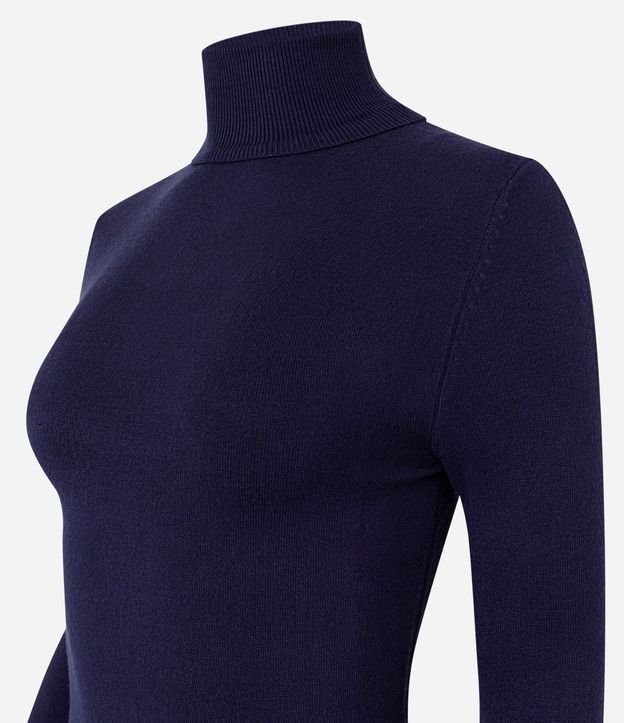 Blusa en Tricot con Cuello Alto y Botones en las Mangas 2