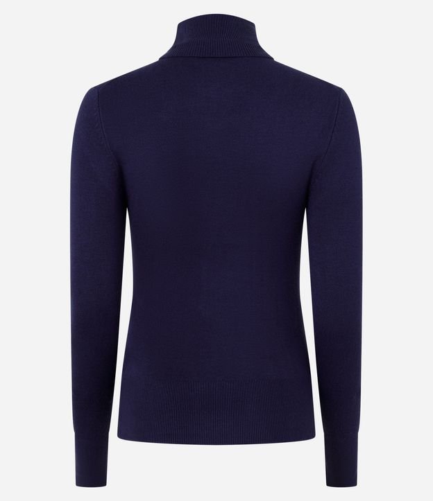 Blusa en Tricot con Cuello Alto y Botones en las Mangas 3