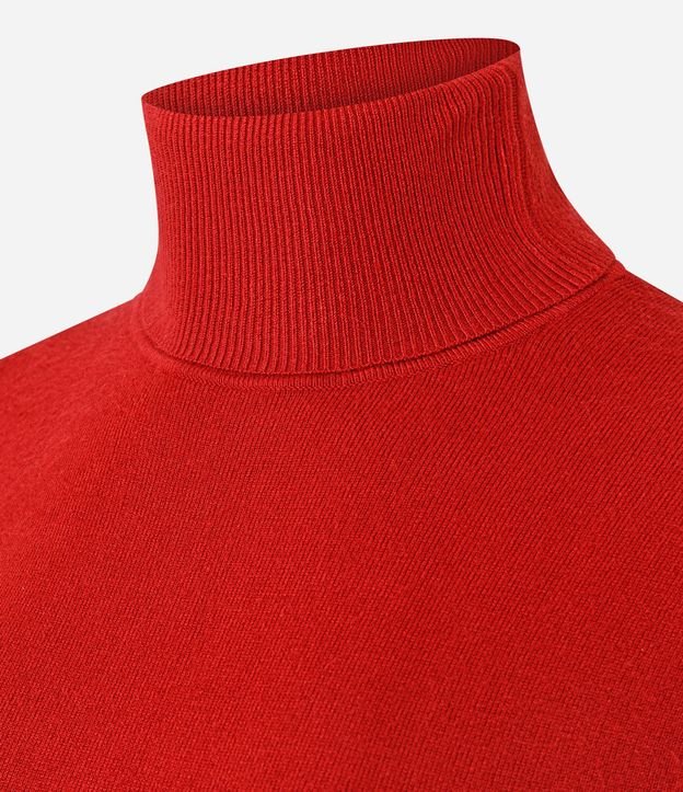 Blusa en Tricot con Cuello Alto y Botones en las Mangas 3