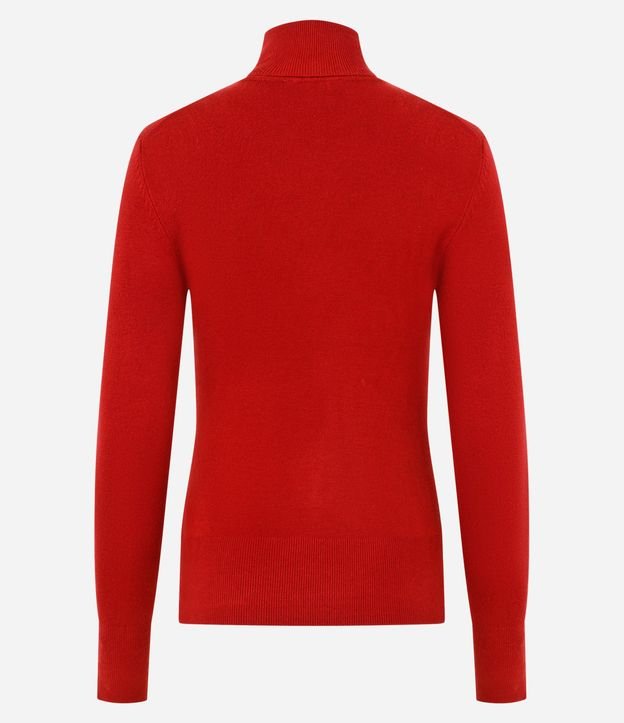 Blusa en Tricot con Cuello Alto y Botones en las Mangas 4