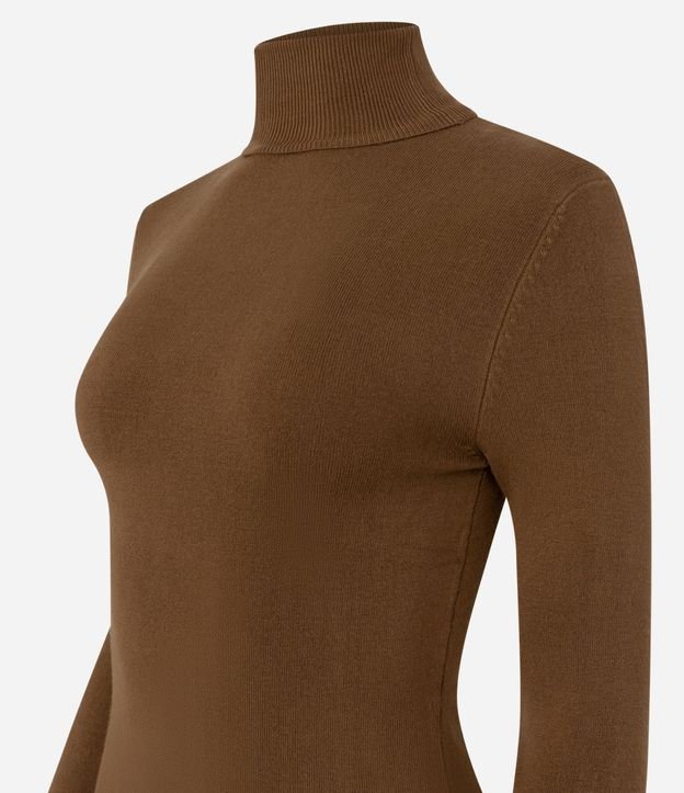 Blusa en Tricot con Cuello Alto y Botones en las Mangas 2