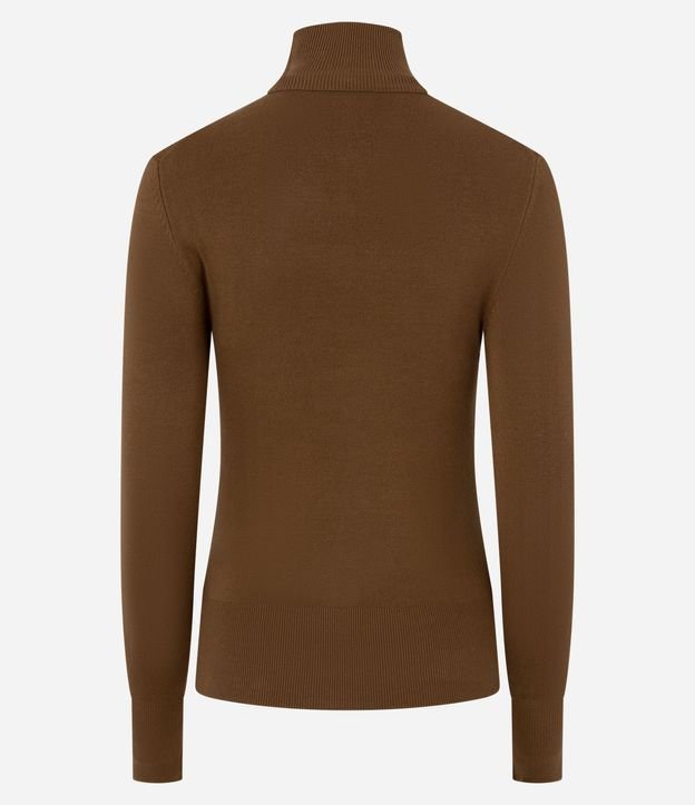 Blusa en Tricot con Cuello Alto y Botones en las Mangas 3