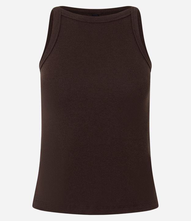 Blusa Musculosa Acanalada en Rib de Algodón 6