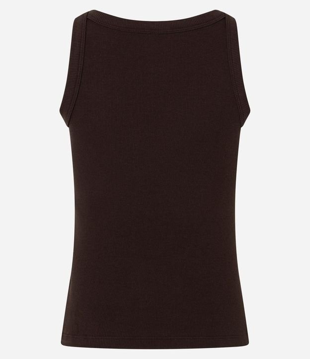 Blusa Musculosa Acanalada en Rib de Algodón 8
