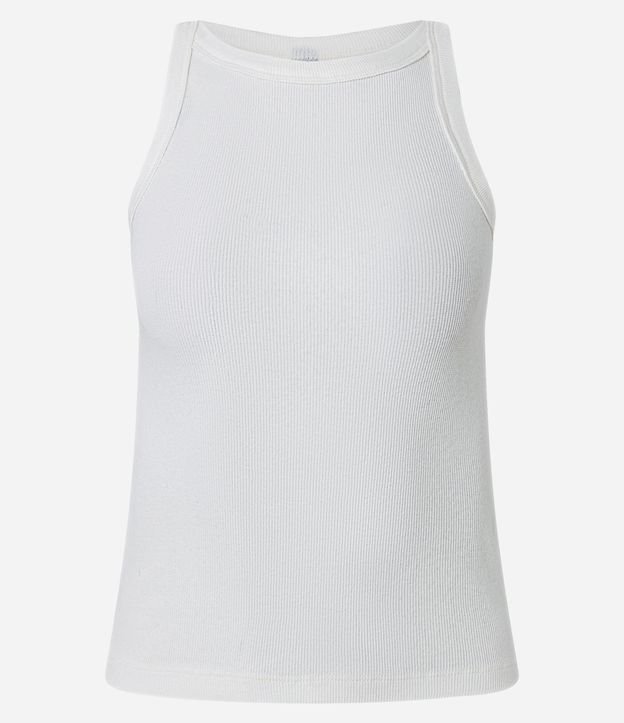 Blusa Musculosa Acanalada en Rib de Algodón 5