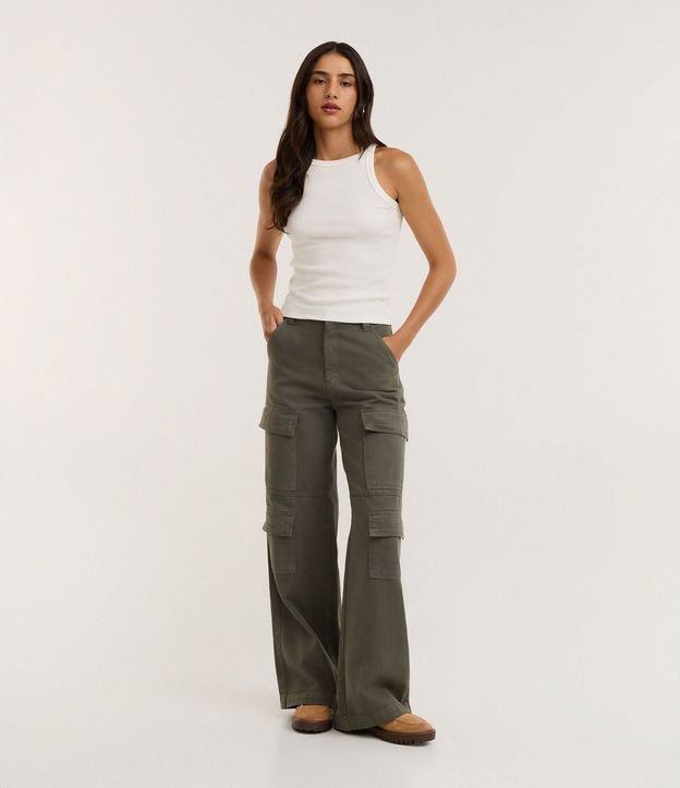 Blusa Musculosa Acanalada en Rib de Algodón 2