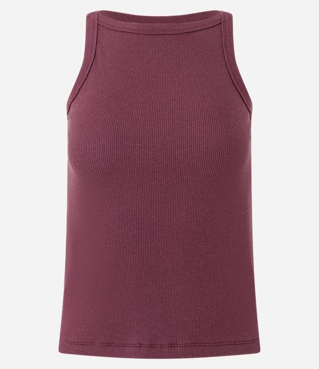 Blusa Musculosa Acanalada en Rib de Algodón 7