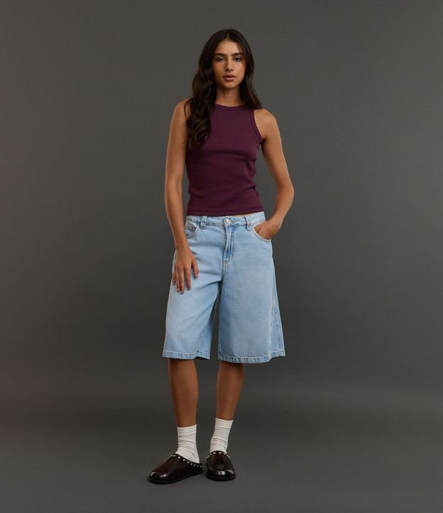 Blusa Musculosa Acanalada en Rib de Algodón 2