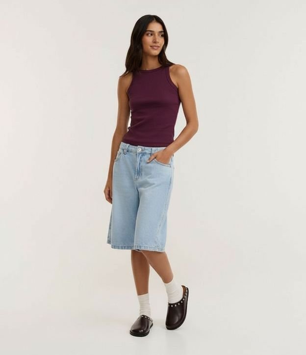 Blusa Musculosa Acanalada en Rib de Algodón 6