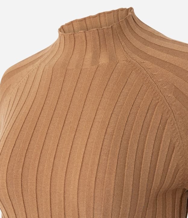 Blusa en Punto con Cuello Alto y Manga Larga 4