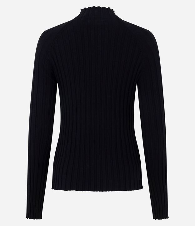Blusa en Punto con Cuello Alto y Manga Larga 8