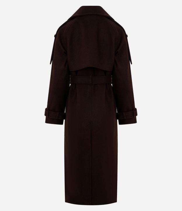 Trench Coat em Polyvelour com Faixa para Amarração 9