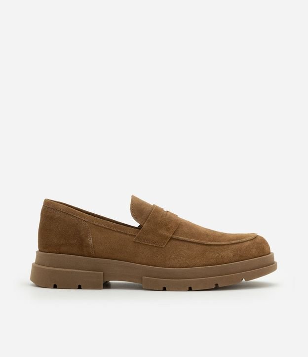 Zapato Loafer Track en Cuero con Camurça 2