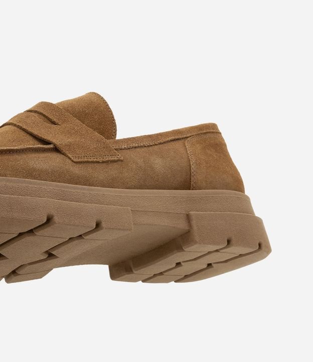 Zapato Loafer Track en Cuero con Camurça 4