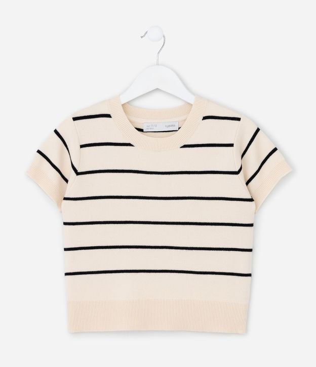 Remera Infantil en Jacquard Listrado – Talle 5 a 14 años 2
