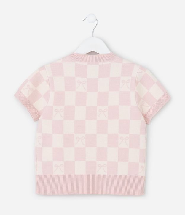 Remera Infantil en Jacquard de Cuadros con Moñitas – Talle 5 a 14 años 3