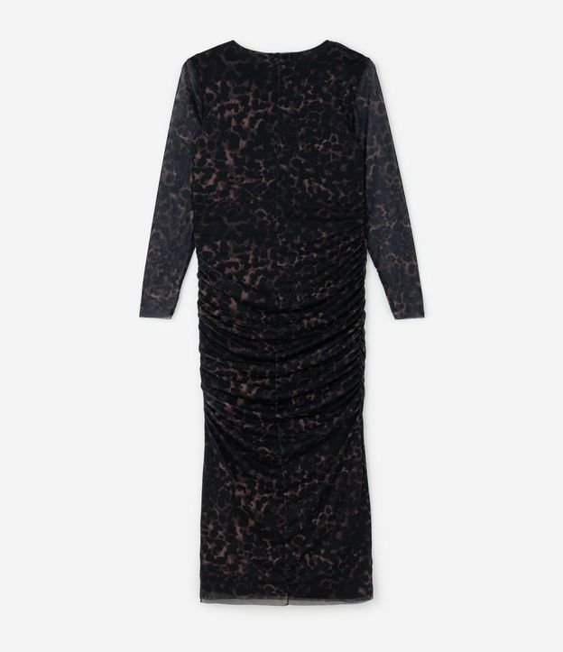 Vestido Largo en Tule con Estampado Animal Print  Curve & Plus Size 5