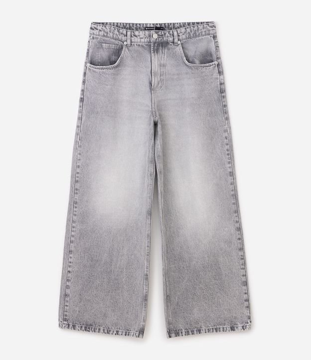 Pantalón Mega Baggy en Jeans con Bordado Localizado 8