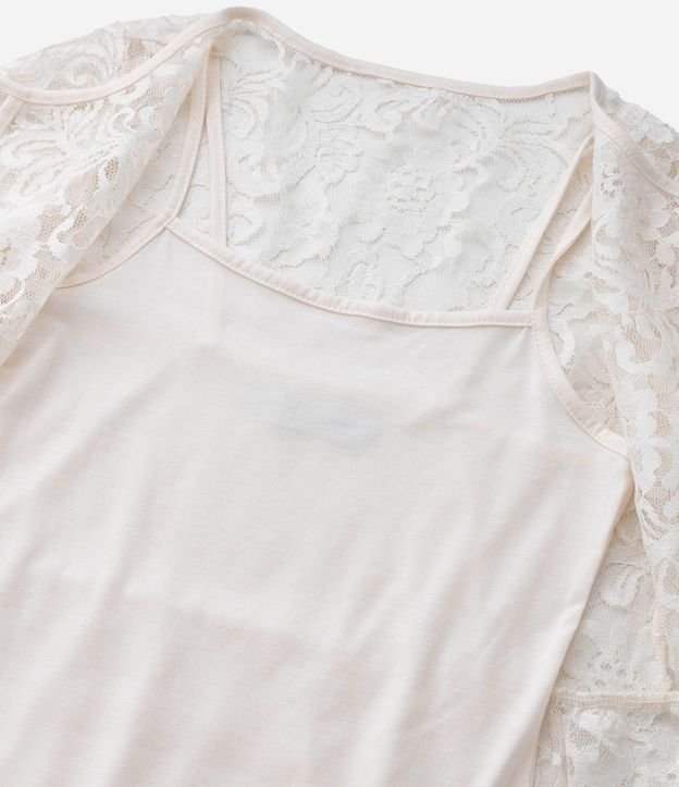 Remera Infantil en Encaje con Lacitos Delanteros – Talle 5 a 14 años 5