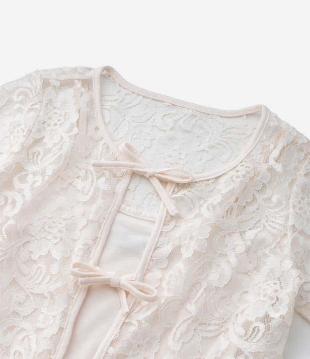 Remera Infantil en Encaje con Lacitos Delanteros – Talle 5 a 14 años 7