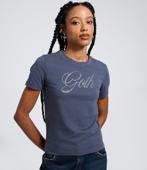 Remera en Algodón con Aplicaciones Goth 3
