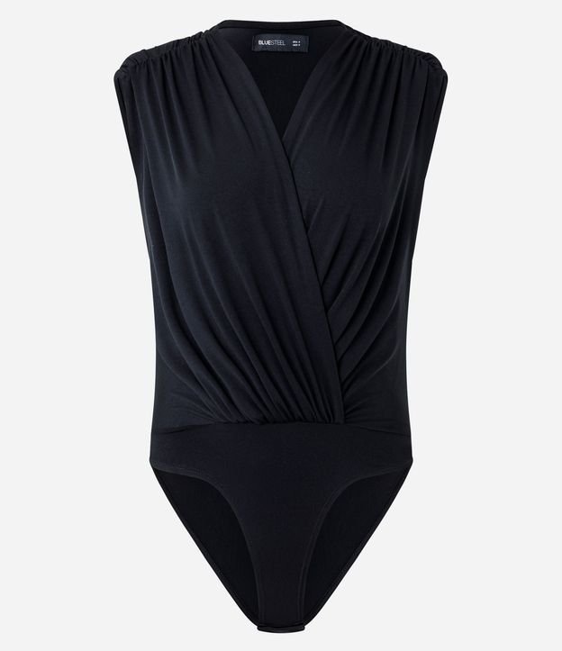 Body con Escote V Traspasado y Hombreras 4