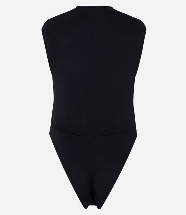 Body con Escote V Traspasado y Hombreras 6