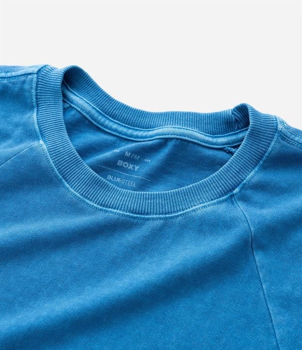 Musculosa Boxy Desteñida en Algodón con Estampa Lettering 9