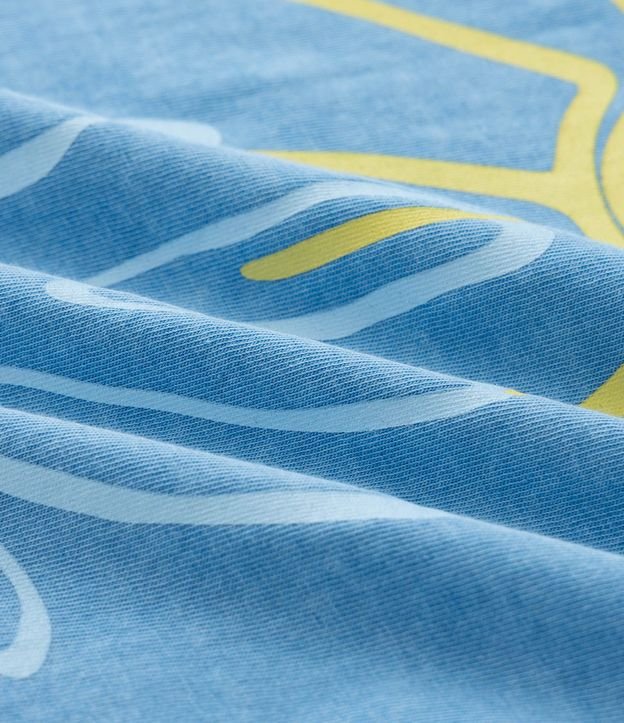 Remera Comfort en Algodón Desteñido con Estampa Sun Vibes 6