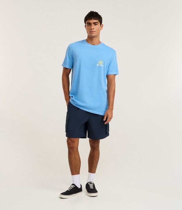 Remera Comfort en Algodón Desteñido con Estampa Sun Vibes 2