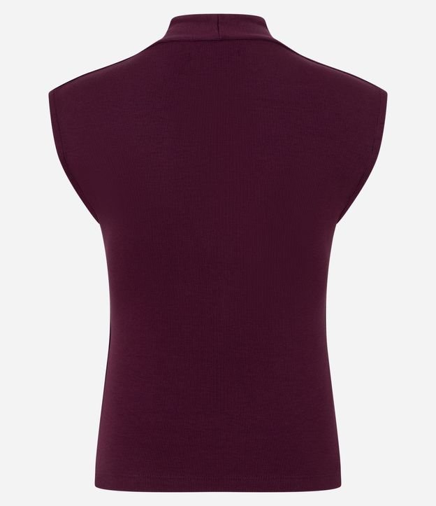 Blusa Musculosa en Rib con Bretel Ancho y Escote V 7
