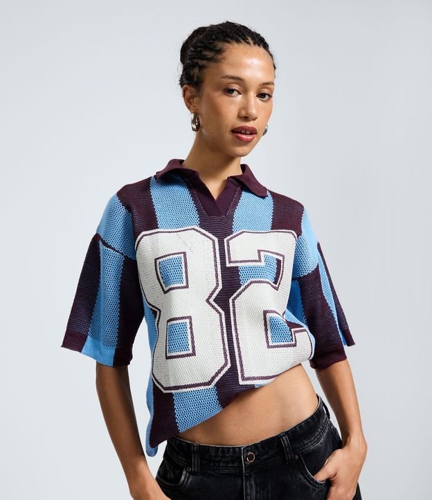 Remera Polo en Punto Sportcore con Lettering 82 2