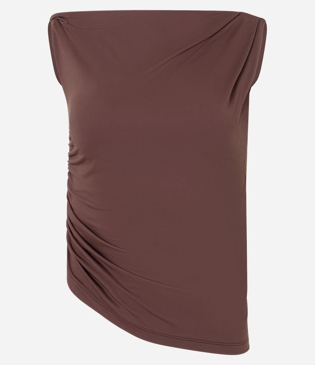 Blusa en Microfibra con Escote Hombro Único y Fruncidos 5