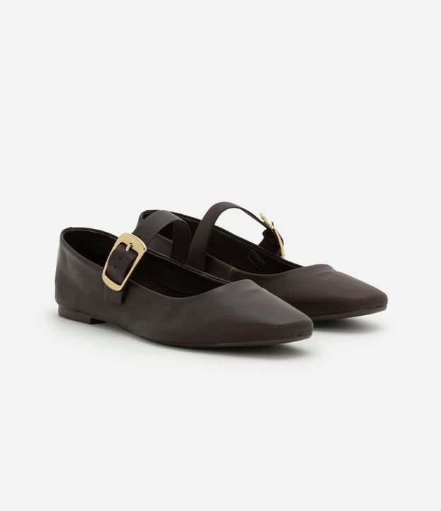 Zapatilla de Cuero con Hebilla Quadrada 3