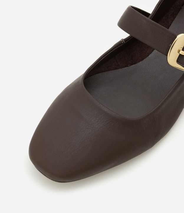 Zapatilla de Cuero con Hebilla Quadrada 6