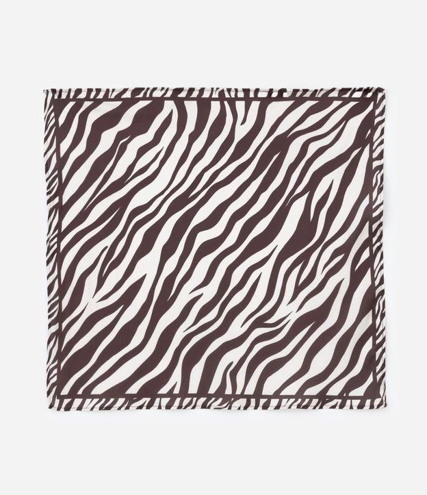 Pañuelo de Satén con Estampado de Zebra 3