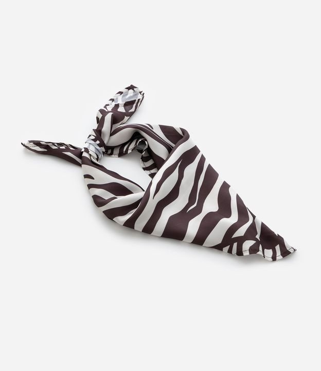 Pañuelo de Satén con Estampado de Zebra 4