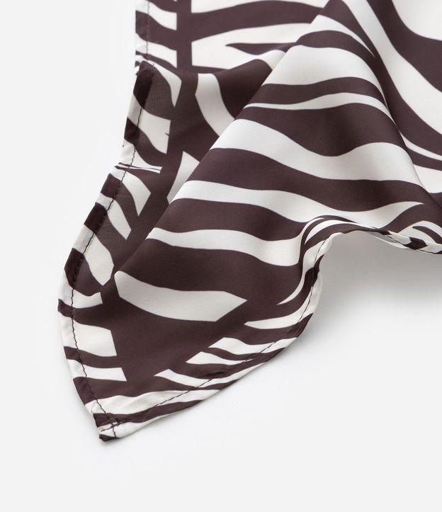 Pañuelo de Satén con Estampado de Zebra 5