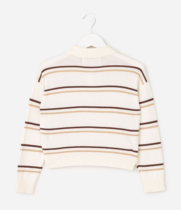 Saco Punto Listrado con Cuello Polo - Talle 5 a 14 años 3