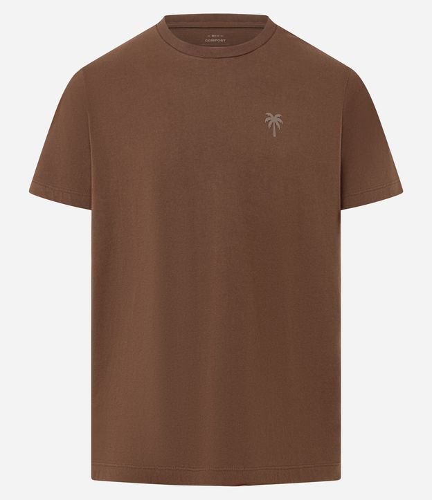 Remera Comfort en Algodón con Estampa de Palmeras 5