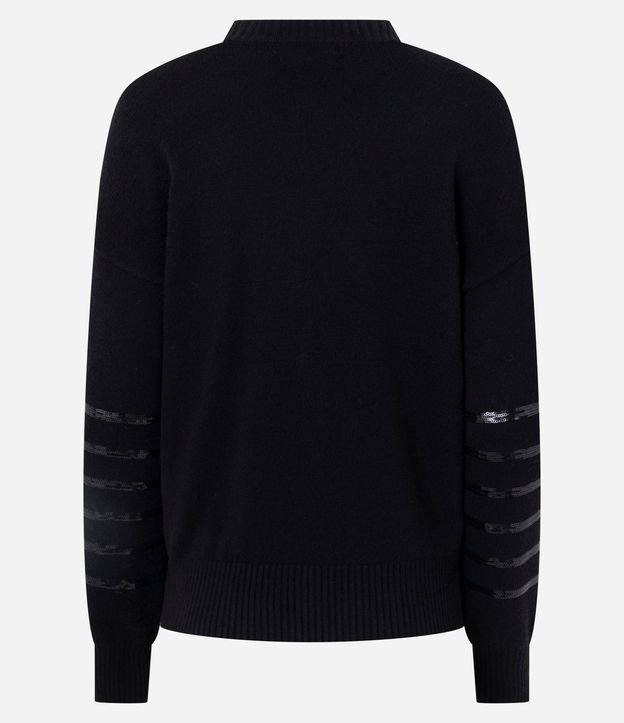 Suéter Regular en Tricot con Estampa Rayada 7