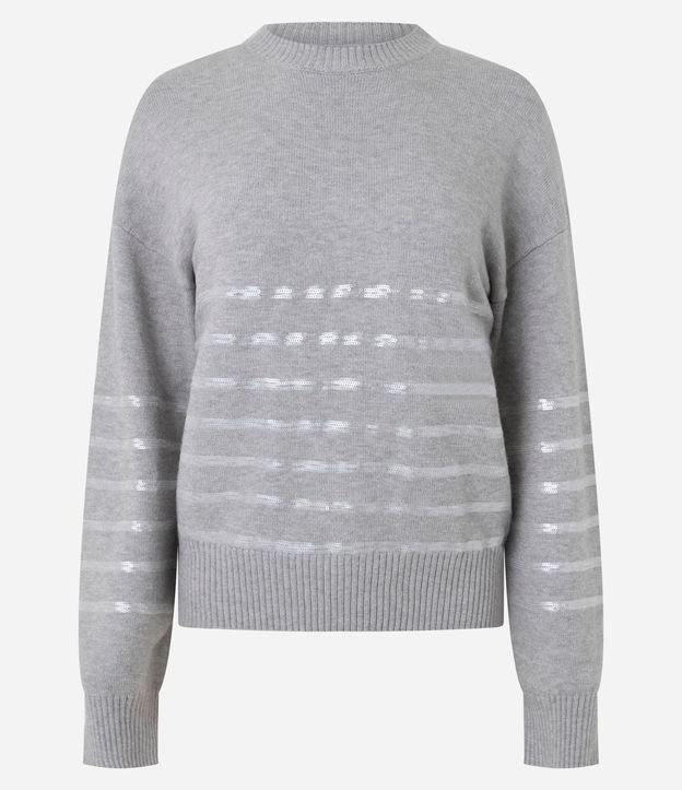 Suéter Regular en Tricot con Estampa Rayada 5