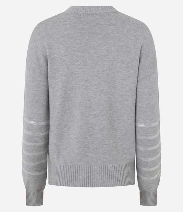 Suéter Regular en Tricot con Estampa Rayada 7