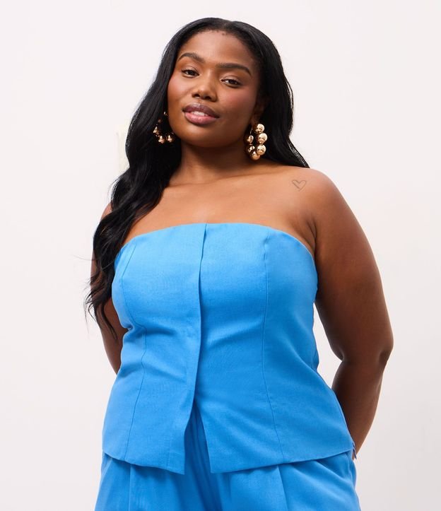 Blusa Sin Breteles en Viscolino Curve & Plus Size