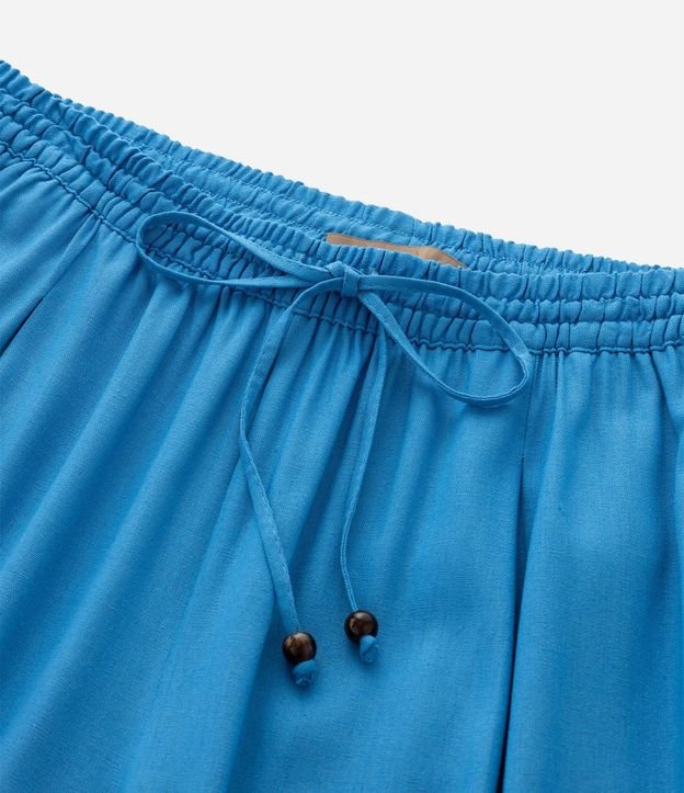 Pantalón Pantalona en Viscolino con Ruedo Largo y Cintura Elástica Curve & Plus Size 8