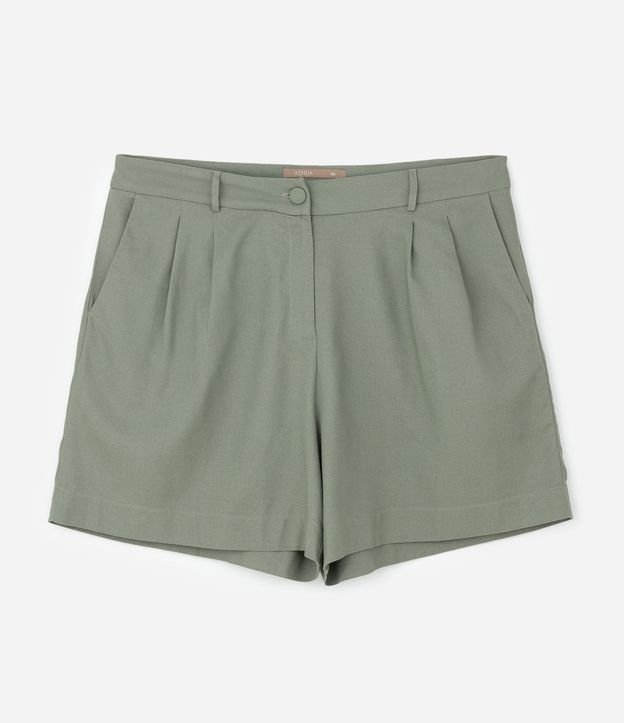Bermuda Corta en Viscolino con Pliegues Curve & Plus Size