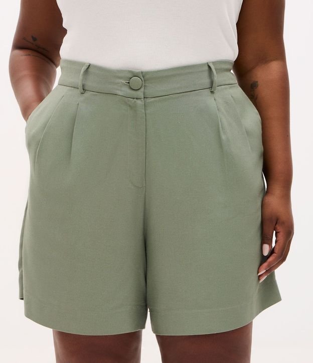 Bermuda Corta en Viscolino con Pliegues Curve & Plus Size 2