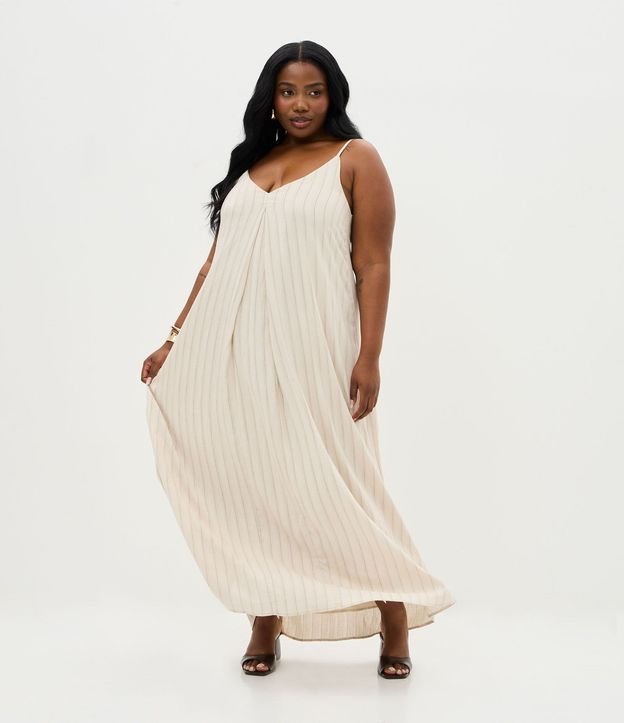 Vestido en Viscosa con Pliegue Delantero y Forro Curve & Plus Size 1