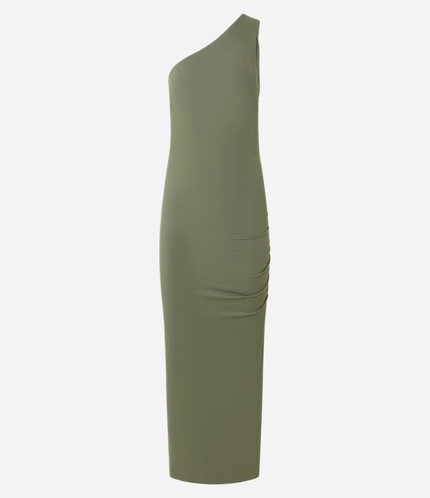 Vestido New Midi en Rib Hombro Único con Fruncido Lateral 6