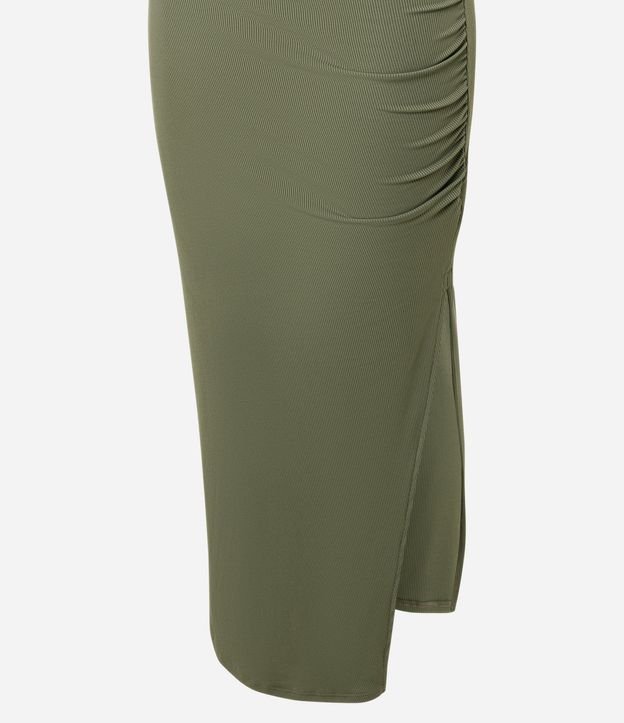 Vestido New Midi en Rib Hombro Único con Fruncido Lateral 8